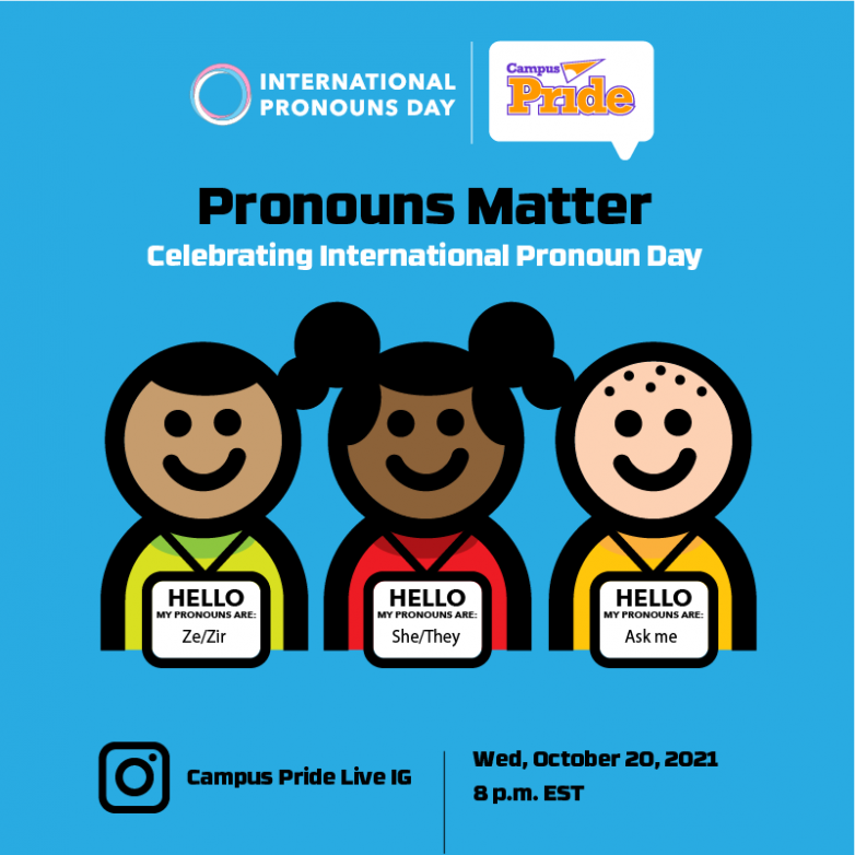 PronounsDay Celebrating International Pronouns Day Campus Pride